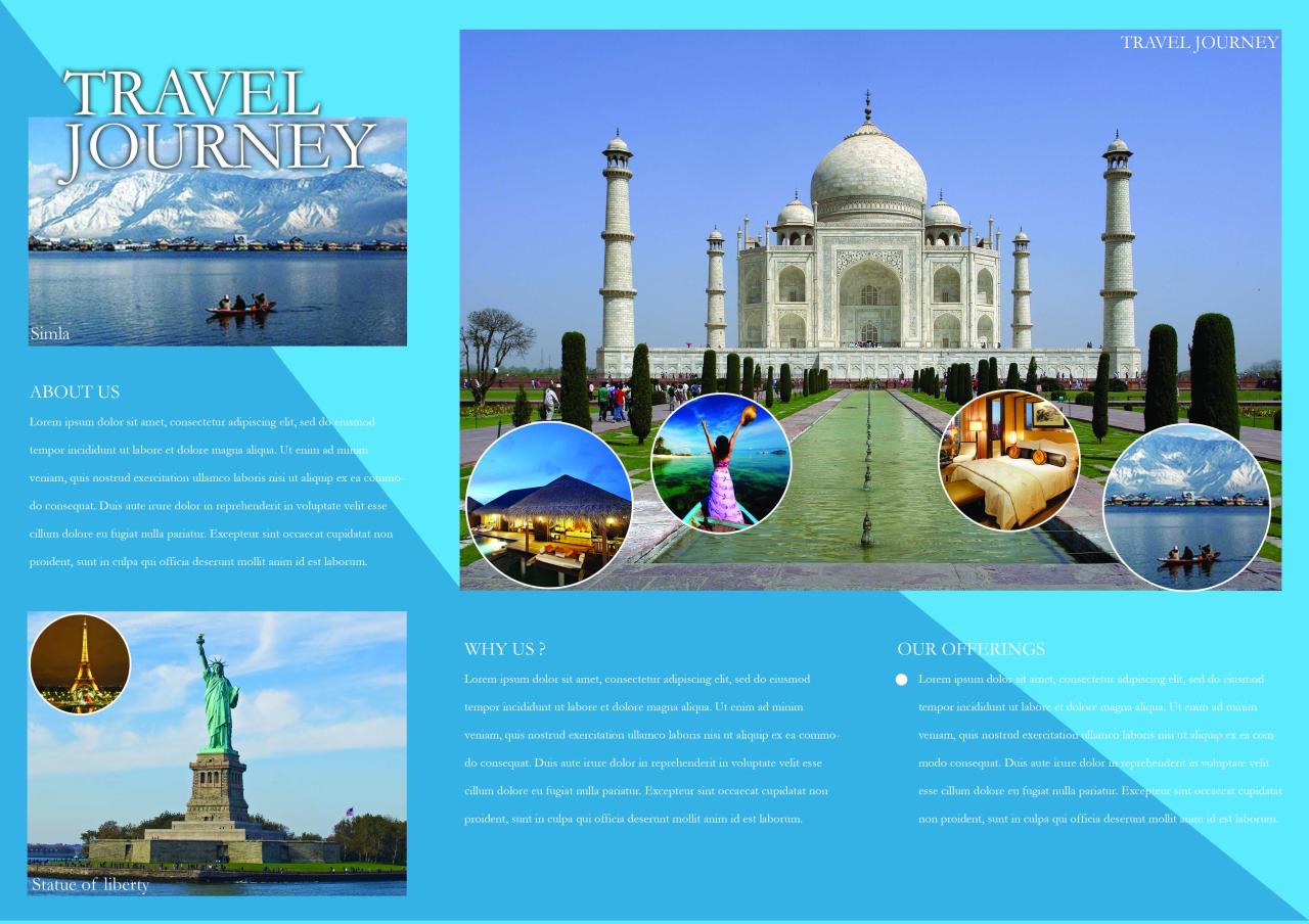 Free, printable, customizable travel brochure templates | Canva